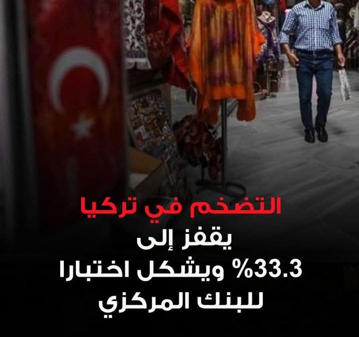 قفز التضخم السنوي في تركيا إلى 33.29% في سبتمبر