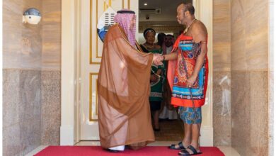 ملك إسواتيني في لقاء رسمي مع نائب وزير الخارجية السعودي