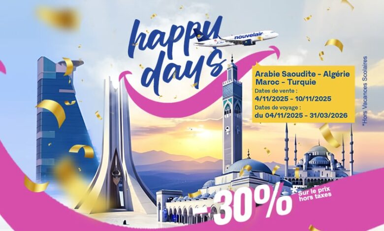 nouvelair lance sa promo Happy Days