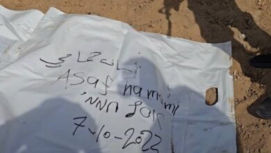 جثمان قائد اللواء الجنوبي في فرقة غزة بالجيش الإسرائيلي آساف حمامي